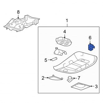 New OEM Upper Sunroof Switch Fits, 2007-2008 Ford Sport Trac - Part # 7A2Z14529AA