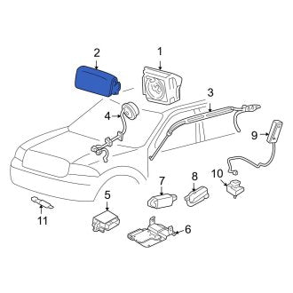 New OEM Upper Instrument Panel Air Bag Fits, 2006-2008 Ford Explorer - Part # 6L2Z78044A74AA