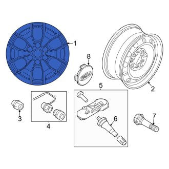 New OEM Wheel Fits, 2022-2024 Ford F-150 Lightning - Part # NL3Z1007B