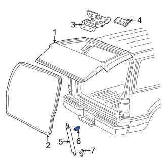 New OEM Upper Liftgate Support Strut Holder Fits, 1995-2003 Ford Explorer - Part # F1TZ78427A48B