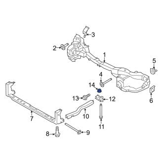 New OEM Upper Radiator Support Panel Reinforcement Nut Fits, 2015-2019 Lincoln MKC - Part # W520722S300