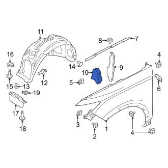 New OEM Wheel Housing Side Panel Insulator Fits, 2015-2019 Lincoln MKC - Part # EJ7Z7828082B