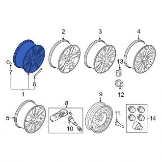 New OEM Wheel Fits, 2017-2018 Lincoln MKC - Part # EJ7Z1007L