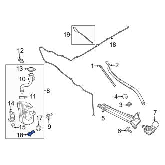 New OEM Washer Fluid Level Sensor Fits, 2015-2019 Lincoln MKC - Part # CV4Z17B649A