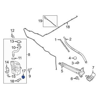 New OEM Washer Fluid Level Sensor Seal Fits, 2015-2019 Lincoln MKC - Part # CV4Z16K624A