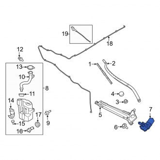 New OEM Windshield Wiper Motor Fits, 2015-2019 Lincoln MKC - Part # EJ7Z17508A