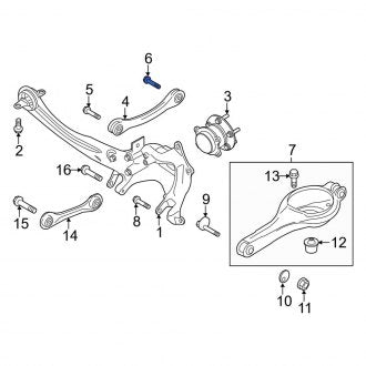 New OEM Upper Suspension Control Arm Bolt Fits, 2015-2019 Lincoln MKC - Part # W717515S442