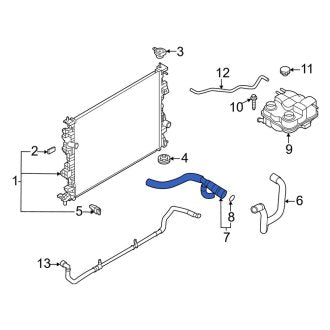 New OEM Upper Radiator Coolant Hose Fits, 2021-2024 Lincoln Corsair - Part # LX6Z8260B