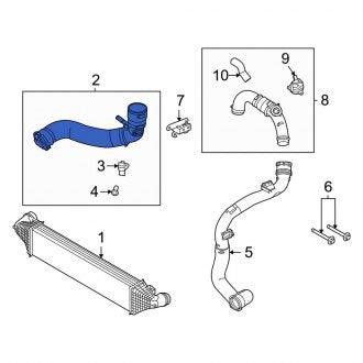 New OEM Upper Intercooler Pipe Fits, 2023-2024 Lincoln Corsair - Part # PZ1Z6C646B