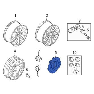 New OEM Wheel Cap Fits, 2020-2024 Lincoln Corsair - Part # LJ7Z1130A