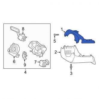 New OEM Upper Steering Column Cover Fits, 2020-2024 Lincoln Corsair - Part # LJ7Z3530AC