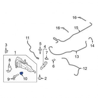 New OEM Washer Fluid Level Sensor Seal Fits, 2020-2024 Lincoln Corsair - Part # JX7Z16K624A