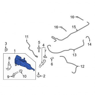 New OEM Washer Fluid Reservoir Fits, 2020-2023 Lincoln Corsair - Part # LJ7Z17618H