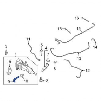 New OEM Washer Fluid Level Sensor Fits, 2020-2023 Lincoln Corsair - Part # JX7Z17B649A