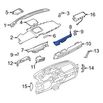 New OEM Upper Instrument Panel Trim Panel Fits, 2020-2022 Lincoln Corsair - Part # LJ7Z7804338AG