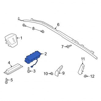 New OEM Upper Instrument Panel Air Bag Fits, 2020-2024 Lincoln Corsair - Part # LJ7Z78044A74D