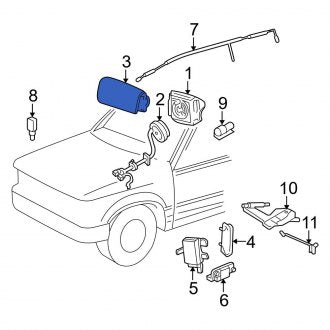 New OEM Upper Instrument Panel Air Bag Fits, 2001-2002 Ford Escape - Part # YL8Z78044A74DAB