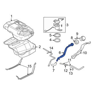 New OEM Upper Fuel Filler Neck Fits, 2001-2003 Ford Escape - Part # YL8Z9034DA