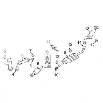 New OEM Rear Exhaust Intermediate Pipe Fits, 2010-2012 Ford Escape - Part # AL8Z5K256A