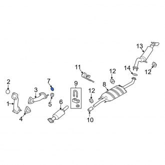 New OEM Rear Forward Catalytic Converter Gasket Fits, 2009-2012 Ford Escape - Part # 9L8Z5E241A