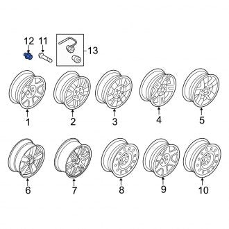 New OEM Wheel Lug Nut Fits, 2001-2010 Ford Escape - Part # 8L8Z1012B