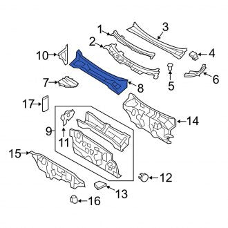 New OEM Upper Firewall Fits, 2008 Ford Escape - Part # 8L8Z78016A50A