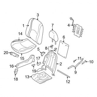 New OEM Front Left Seat Cover Fits, 2011-2012 Ford Escape - Part # AL8Z7862901AB