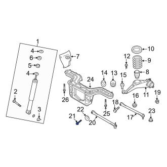 New OEM Upper Suspension Control Arm Bolt Fits, 2008 Ford Escape - Part # W707646S439