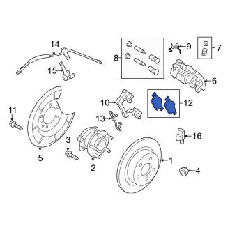 New OEM Rear Disc Brake Pad Set Fits, 2013-2016 Ford Escape - Part # CV6Z2200A