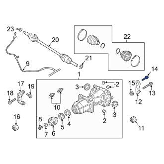 New OEM Rear Differential Mount Bolt Fits, 2013-2015 Ford Escape - Part # W708748S439