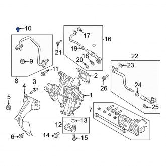 New Fits Kia, Front Glove Box Door Bracket - Part # 845354D000