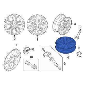 New OEM Wheel Fits, 2020-2023 Ford Escape - Part # LJ6Z1007A