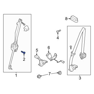 New OEM Upper Seat Belt Lap and Shoulder Belt Screw Fits, 2021-2024 Ford Bronco - Part # W504775S451
