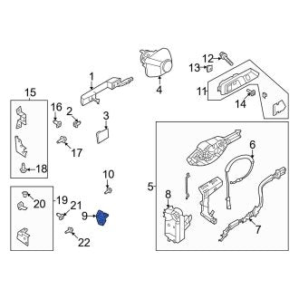 New OEM Rear Door Lock Striker Plate Fits, 2021-2024 Ford Bronco - Part # M2DZ5822008A