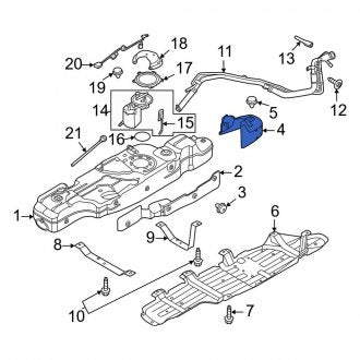 New OEM Upper Fuel Tank Shield Fits, 2021-2024 Ford Bronco - Part # MB3Z9A032C