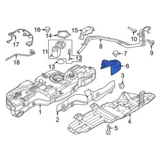 New OEM Upper Fuel Tank Shield Fits, 2021-2024 Ford Bronco - Part # MB3Z9K014A