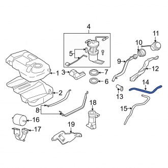 New OEM Upper Fuel Tank Vent Hose Fits, 2008 Ford Escape - Part # 5L8Z9170BA