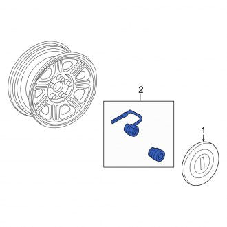 New OEM Wheel Lock Set Fits, 2002 Lincoln Blackwood - Part # YL3Z1A043AA