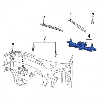 New OEM Windshield Wiper Motor Fits, 2002 Lincoln Blackwood - Part # 6U2Z17V508SARM