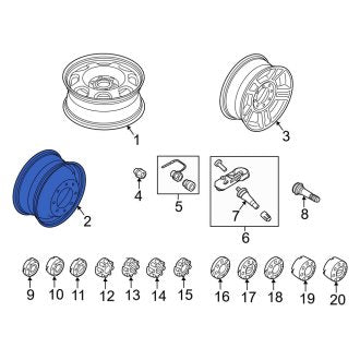 New OEM Wheel Fits, 2020-2022 Ford F-350 - Part # LC3Z1007J