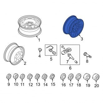 New OEM Wheel Fits, 2018-2022 Ford F-250 - Part # KC3Z1007A