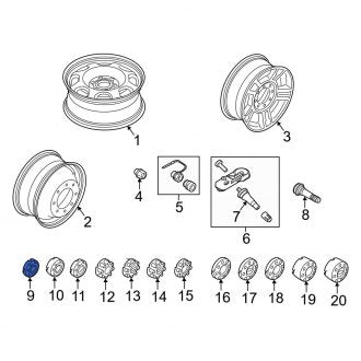 New OEM Wheel Cap Fits, 2017 Ford F-250 - Part # HC3Z1130R