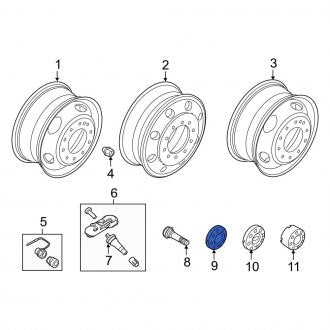 New OEM Wheel Cap Fits, 2018-2022 Ford F-350 - Part # JC3Z1130B