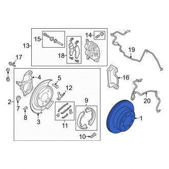 New OEM Rear Disc Brake Rotor Fits, 2017-2022 Ford F-350 - Part # PC3Z2C026C