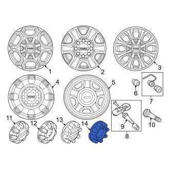 New OEM Wheel Cap Fits, 2023-2024 Ford F-250 - Part # LC3Z1130GCA