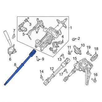 New OEM Upper Steering Shaft Fits, 2023-2024 Ford F-250 - Part # PC3Z3E751B