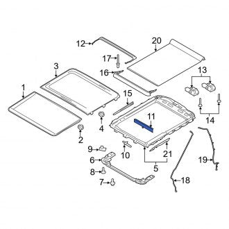 New OEM Upper Sunroof Frame Seal Fits, 2017-2022 Ford F-250 - Part # HC3Z17724C