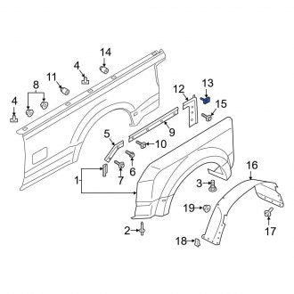 New OEM Rear Fender Support Bolt Fits, 2021-2024 Ford Bronco - Part # W716437S300