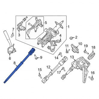 New OEM Upper Steering Shaft Fits, 2023-2024 Ford F-250 - Part # PC3Z3E751A