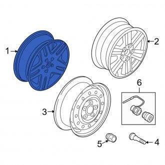 New OEM Wheel Fits, 2008-2011 Mercury Mariner - Part # 8E6Z1007F